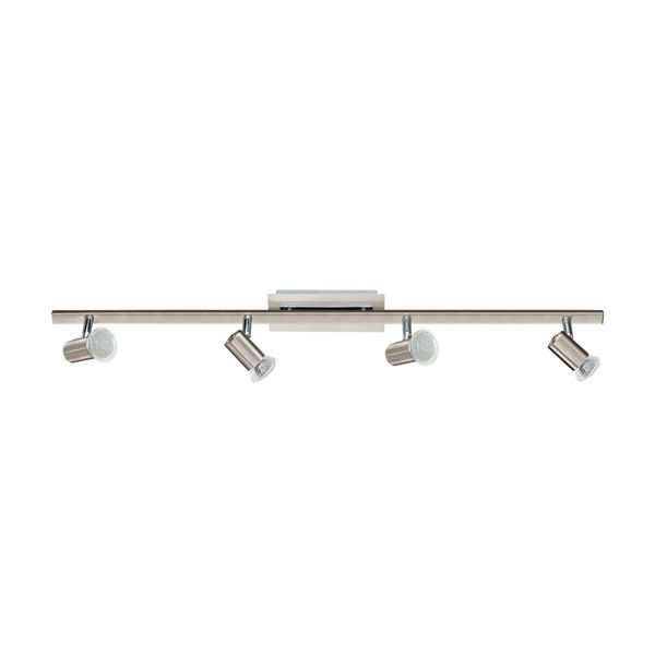 Eurolux satin chrome floodlight, front view