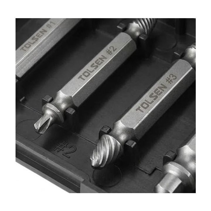 Close-up detail of the Tolsen tool set