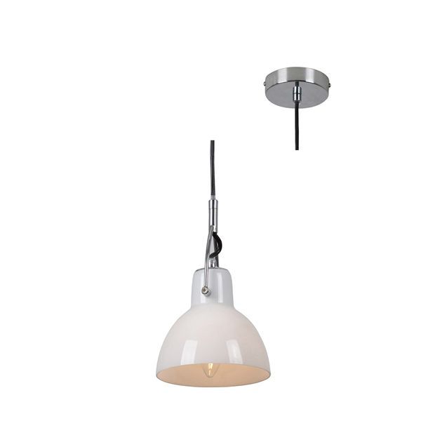 Eurolux chrome pendant light, front view