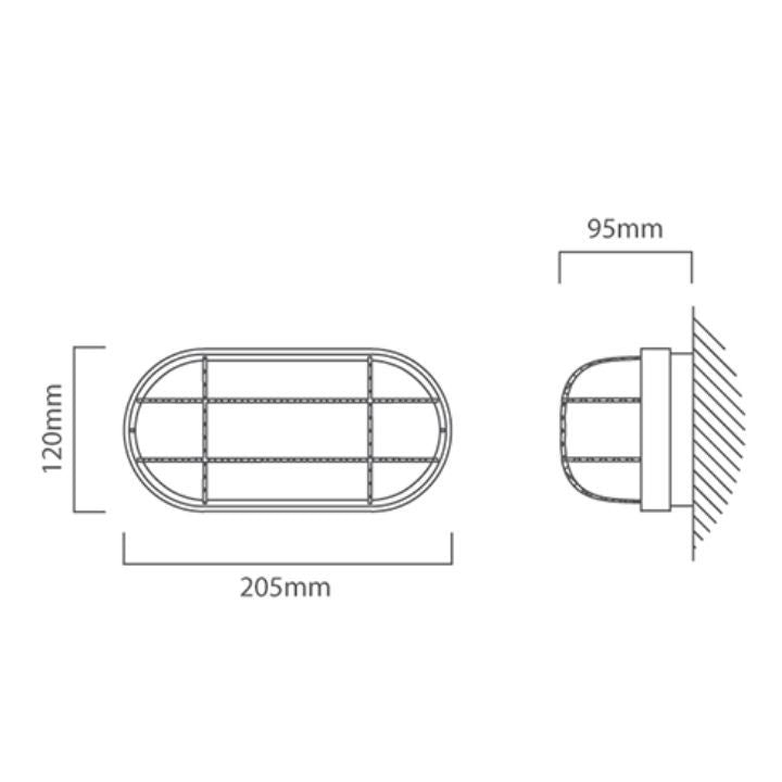 Eurolux bulkhead light dimensions diagram