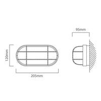 Eurolux bulkhead light dimensions diagram