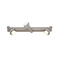 Eurolux satin chrome floodlight, front view
