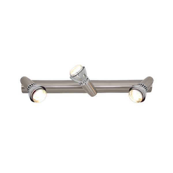 Eurolux satin chrome floodlight, front view