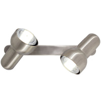 Eurolux satin chrome spotlight, front view