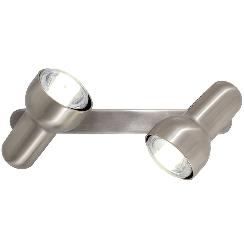 Eurolux satin chrome spotlight, front view