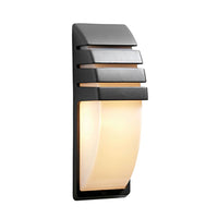 Radiant black wall light, front view