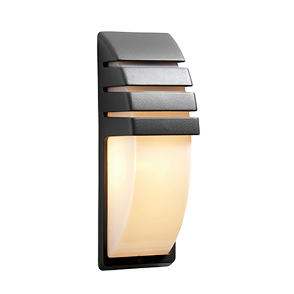 Radiant black wall light, front view