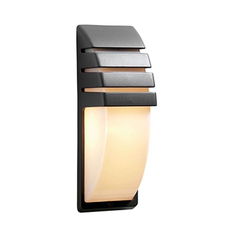 Radiant black wall light, front view