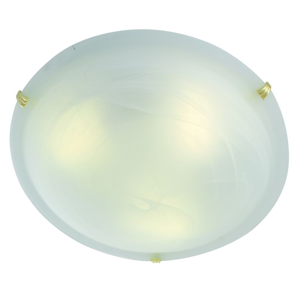 Eurolux polished brass ceiling light, front view