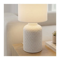 Eurolux white table lamp shown in its packaging