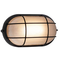 Eurolux black wall light, front view
