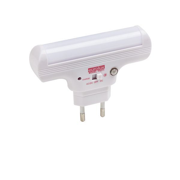 Eurolux white emergency light, front view