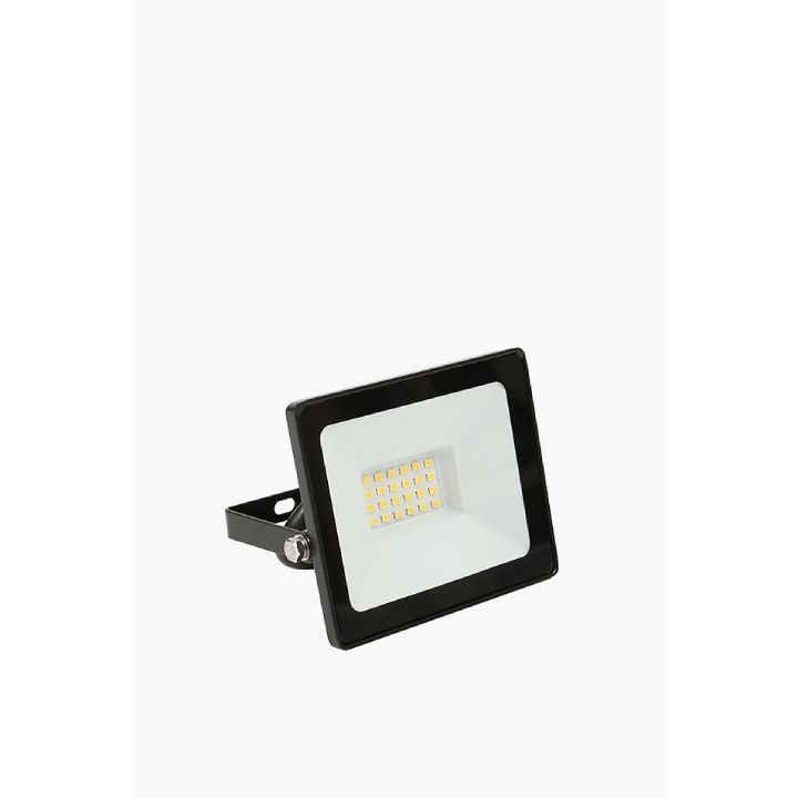 Eurolux black floodlight shown in its packaging