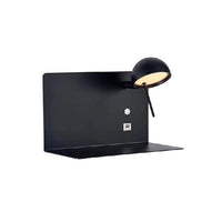 Close-up detail of the Eurolux black wall light