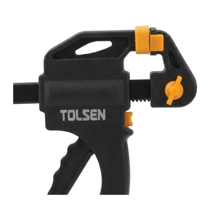 Close-up detail of the Tolsen clamp