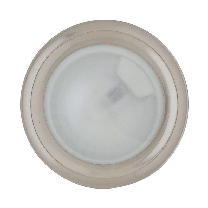 Eurolux satin chrome downlight, front view