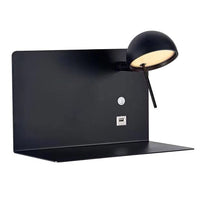 Eurolux black wall light, front view