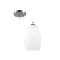 Radiant chrome pendant light, front view