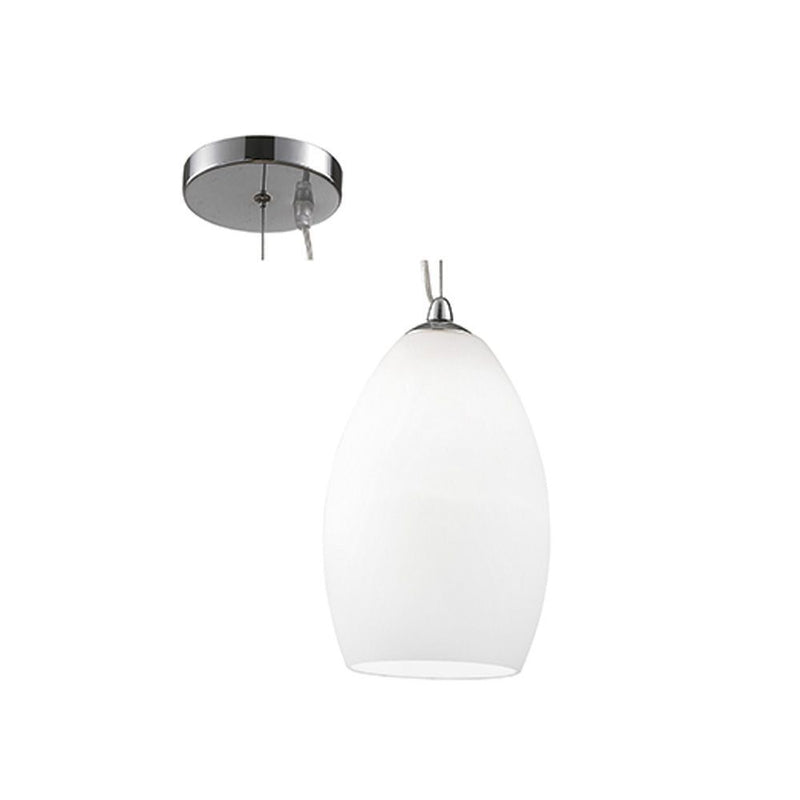 Radiant chrome pendant light, front view