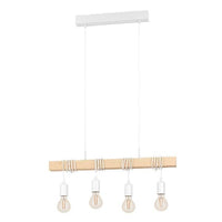 Eurolux white & brown pendant light, front view