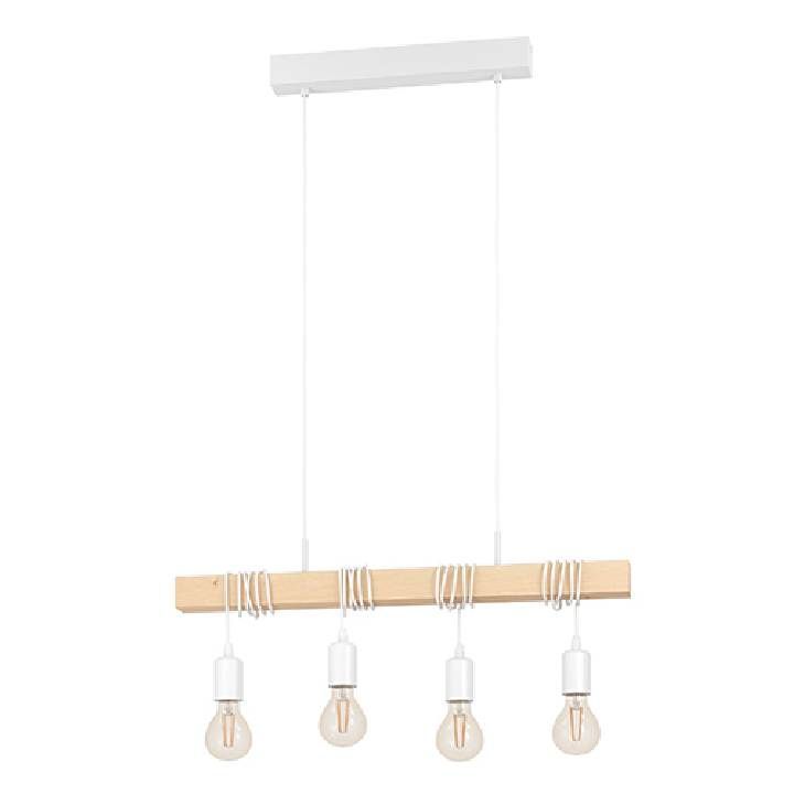Eurolux white & brown pendant light, front view