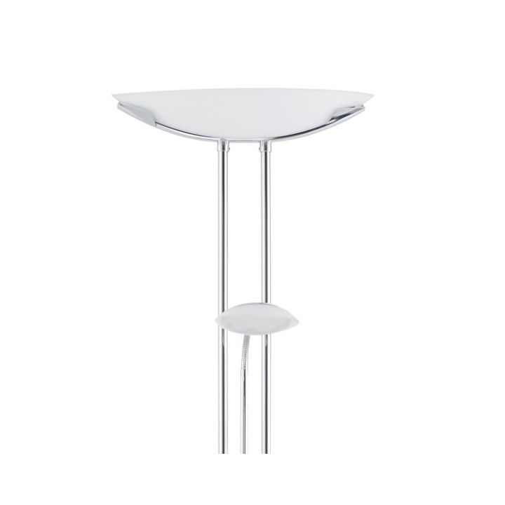 Close-up detail of the Eurolux silver / satin chrome lamp