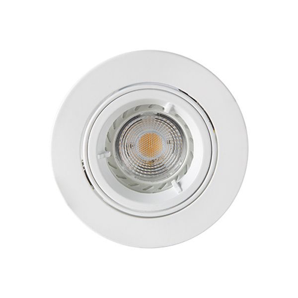 Radiant white downlight, front view