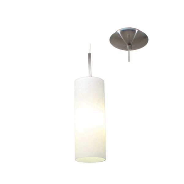 Eurolux satin chrome pendant light, front view