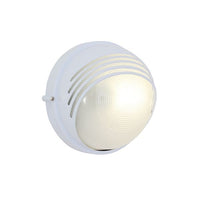 Eurolux white bulkhead light, front view