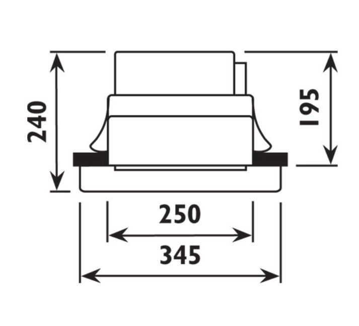 Eurolux white extractor fan shown in its packaging