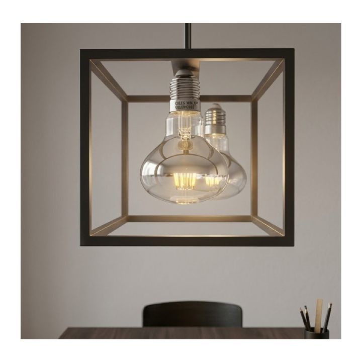 Eurolux chandelier installed and lit