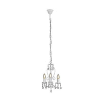 Eurolux white chandelier shown in its packaging