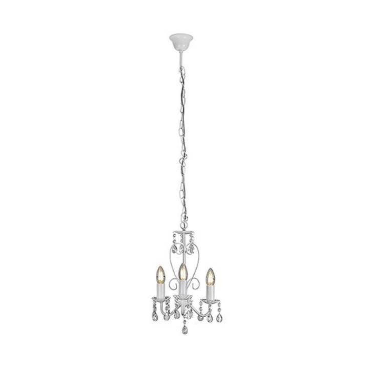 Eurolux white chandelier shown in its packaging