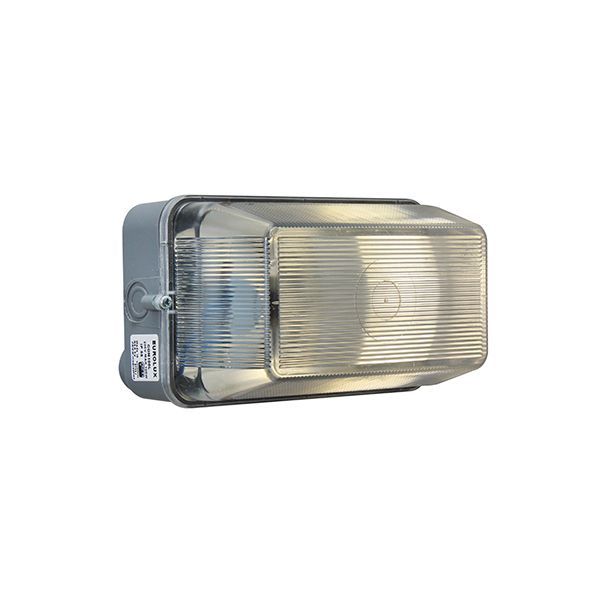 Eurolux grey bulkhead light, front view