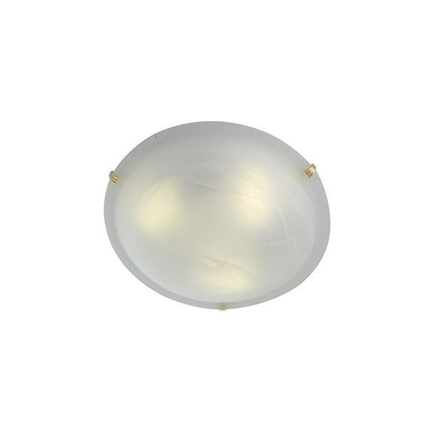 Eurolux polished brass ceiling light, front view