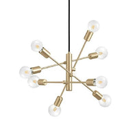 Close-up detail of the Eurolux brushed brass pendant light