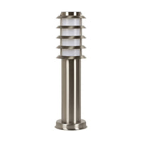 Radiant stainless steel garden light, front view