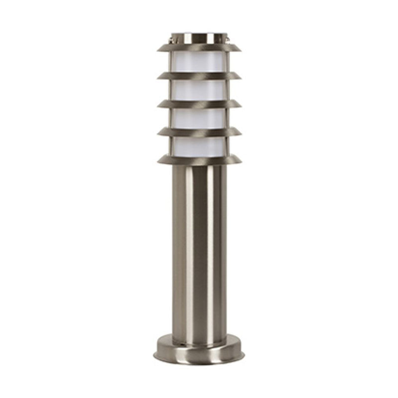 Radiant stainless steel garden light, front view