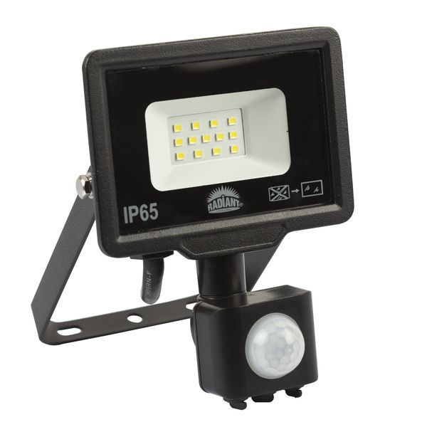 Radiant black floodlight, front view
