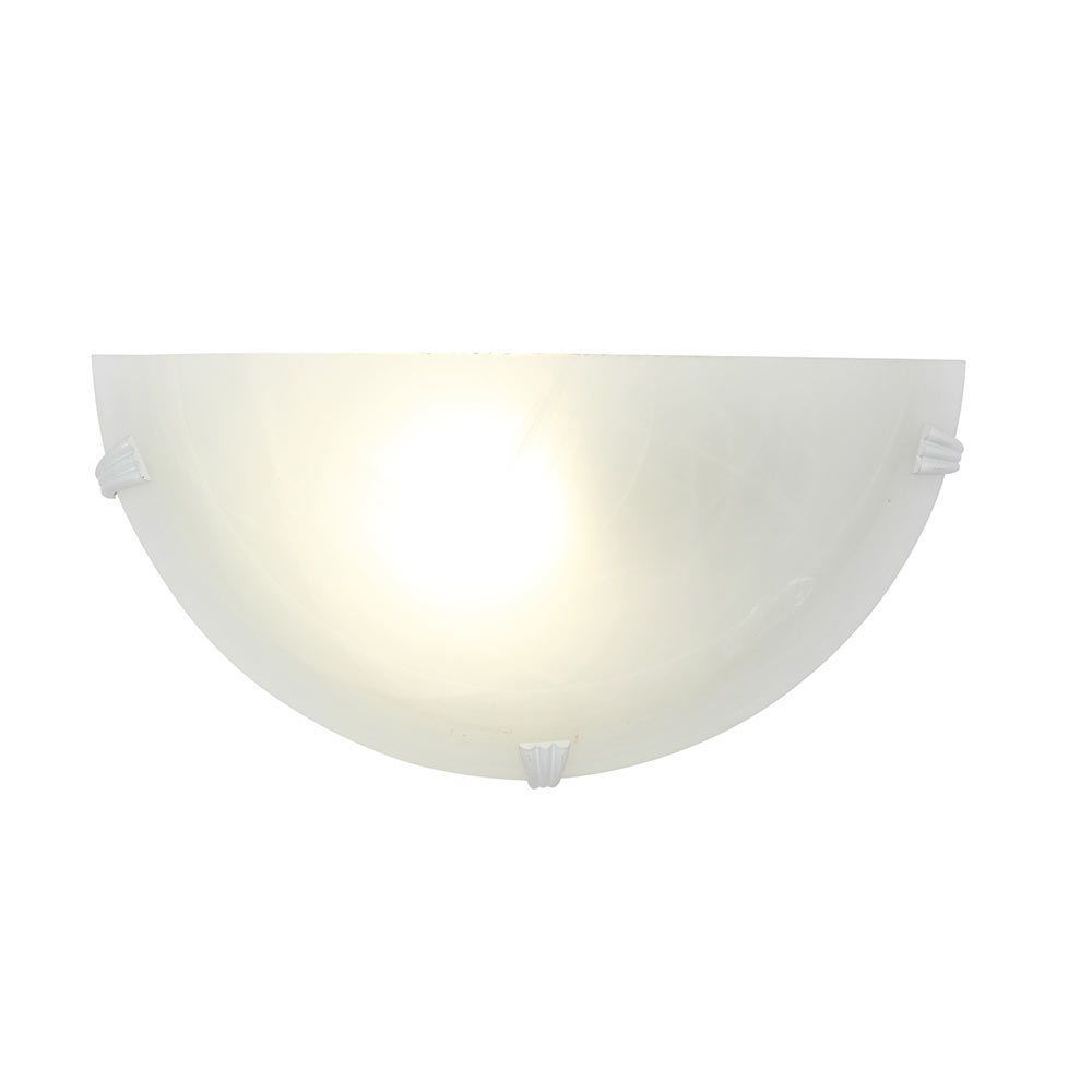 Eurolux white wall light, front view