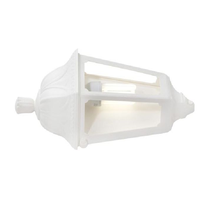 Close-up detail of the Eurolux white wall light