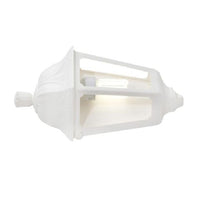 Close-up detail of the Eurolux white wall light