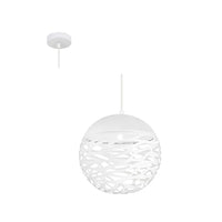 Radiant white pendant light, front view
