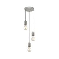 Eurolux grey pendant light, front view
