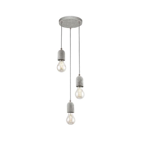 Eurolux grey pendant light, front view