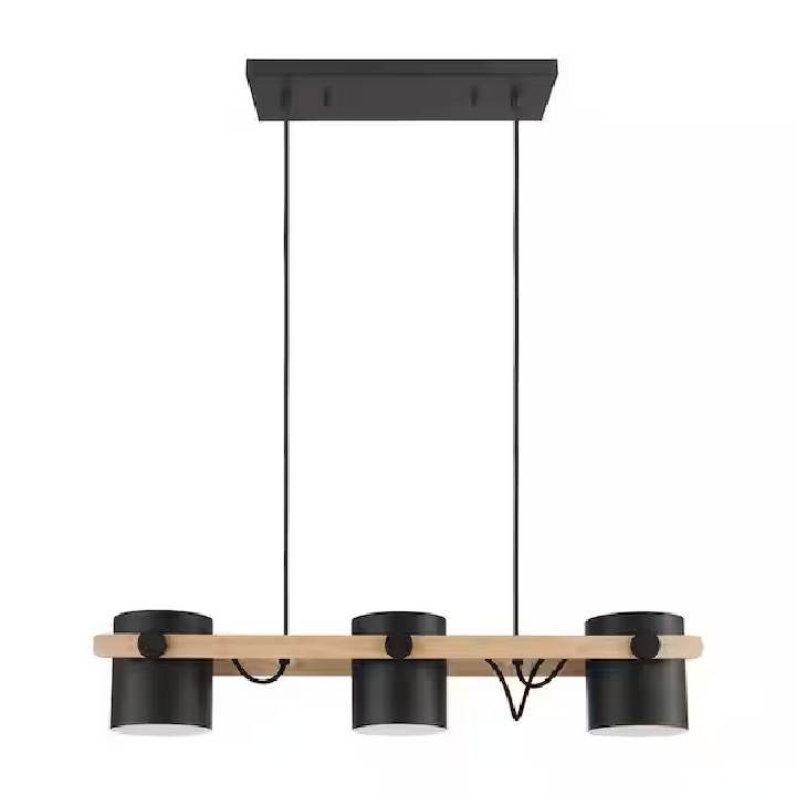 Eurolux black & brown pendant light, front view