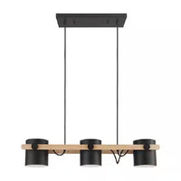 Eurolux black & brown pendant light, front view