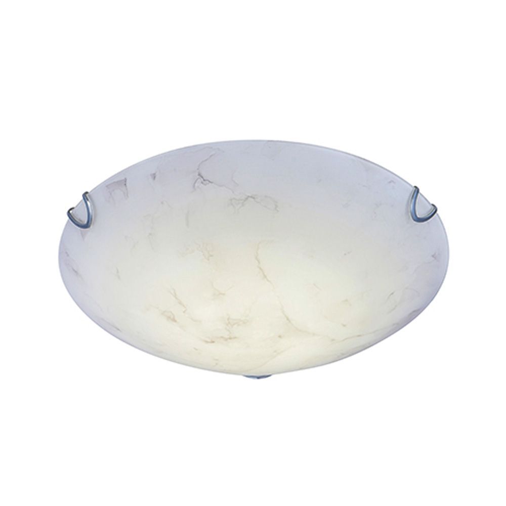 Radiant chrome ceiling light, front view