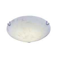 Radiant chrome ceiling light, front view