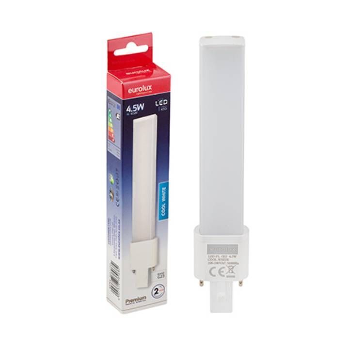 Eurolux CFL globe shown in its packaging